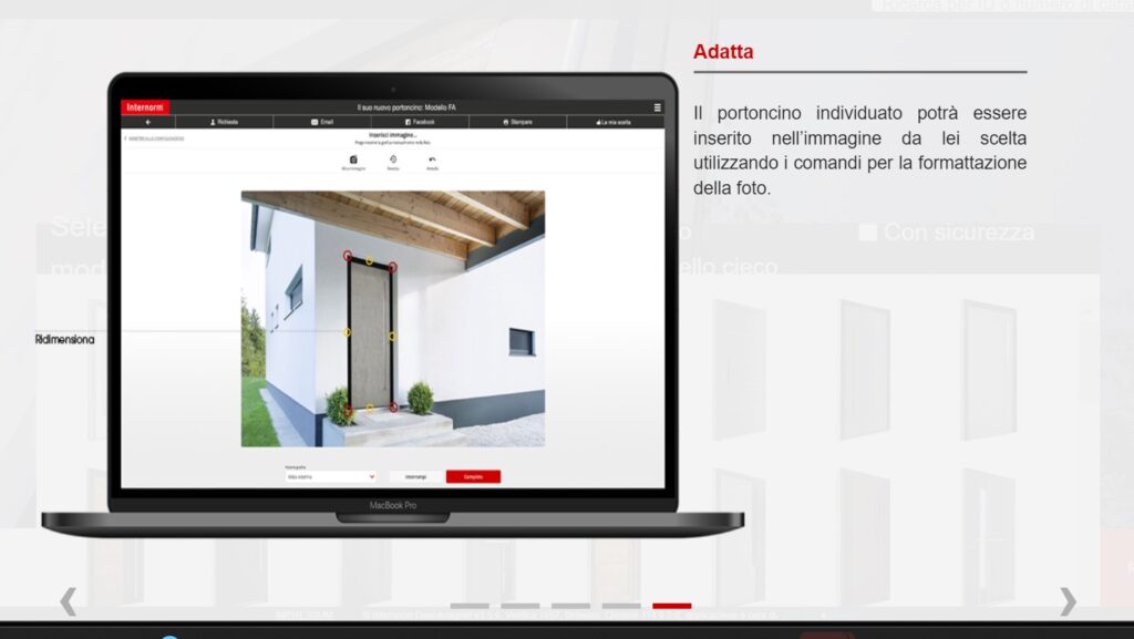 Internorm configuratore di portocini d'ingresso